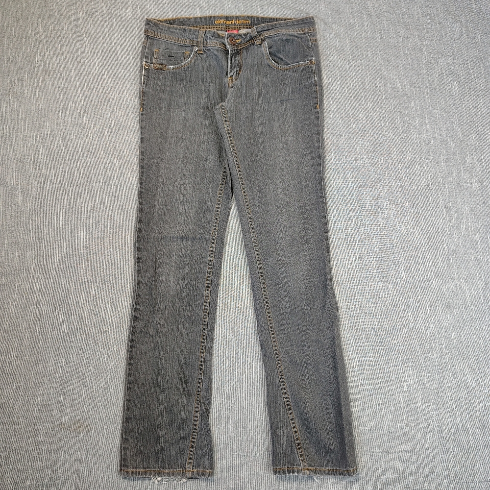 VINTAGE Element Skateboards Jeans Womens Size 32x33 Gray Mid Rise Straight